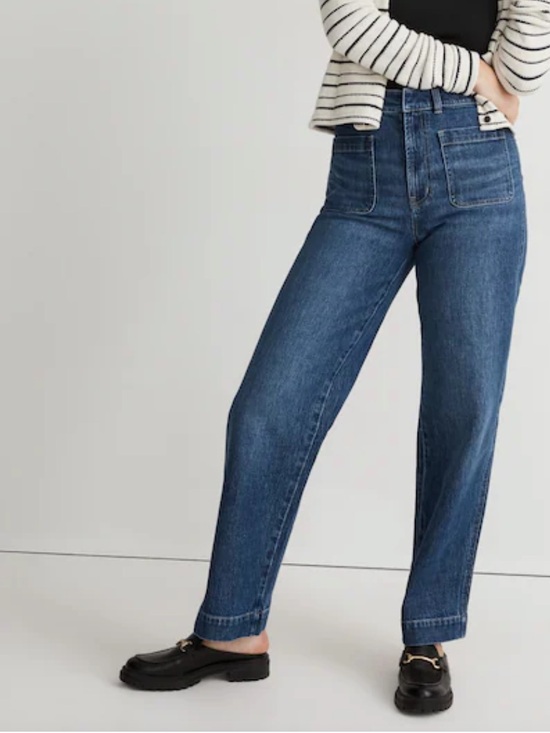 Madewell Denim - Madewell The Perfect Vintage Wide-Leg Jean Keller Wash Pocket Edition NJ251 33